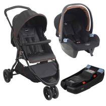 Carrinho de Bebê CR3 Gray Red Bebê Conforto Materna e Base