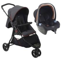 Carrinho de Bebê CR3 Gray Red e Bebê Conforto Materna