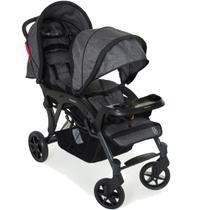 Carrinho de Bebe Duplo para Gemeos Galzerano Doppio II Grafite Carrinho de Bebe Duplo para Gemeos Galzerano Doppio II Grafite