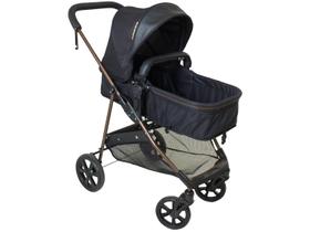 Carrinho de Bebê e Berço Moises Napoli Preto Cobre Galzerano