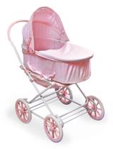 Carrinho de bebê e carrinho de bebê Toy Doll Badger Basket rosa 22 polegadas Carrinho de bebê e carrinho de bebê Toy Doll Badger Basket rosa 22 polegadas