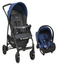Carrinho De Bebê Ecco Azul Com Bebê Conforto - Burigotto