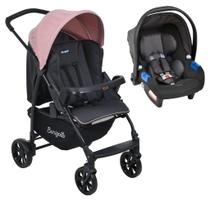 Carrinho de Bebê Ecco CZ Rosa e Bebê Conforto - Burigotto