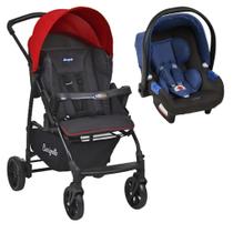 Carrinho De Bebê Ecco Cz Vermelho E Bebê Conforto - Burigotto