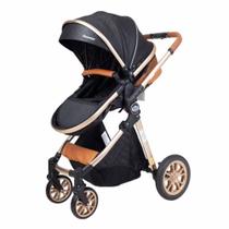 Carrinho de Bebê Europeu 3 em 1 Ares Plus Preto - Passear