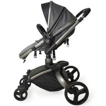Carrinho de Bebê Galzerano Vulkan 3 em 1 Berço Passeio Moisés Com Rotação 360 Reclinável Dobrável Para Viagem 0 a 15 Kg Cinza Prata Silver Dzieco
