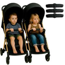Carrinho de Bebê Gêmeos Premium Baby Zurich Black Gold Couro Preto Carrinho de Bebê Gêmeos Premium Baby Zurich Black Gold Couro Preto