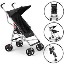 Carrinho de bebê guarda chuva, compacto leve preto Multikids
