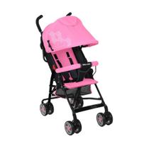 Carrinho de Bebê Guarda Chuva Passeio Leve Infantil Compacto Viagens Dobrável Avião Até 15Kg Resistente Umbrella Portátil Baby Style Rosa