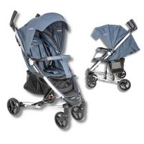 Carrinho de bebe helios ii melange azul - kiddo