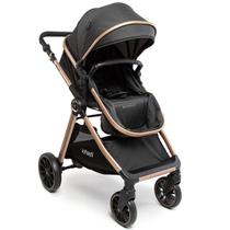 Carrinho de Bebê Infanti Romanzo Berço Passeio Moisés Reclinável Leve Compacto Dobrável Para Viagem 0 a 15 Kg Preto Bronze