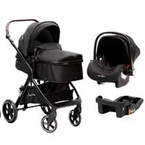 Carrinho de Bebê Kansas preto + Bebê Conforto + Base Premium Baby Carrinho de Bebê Kansas preto + Bebê Conforto + Base Premium Baby