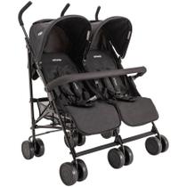 Carrinho de Bebê Kiddo p/ Gêmeos Youme II Preto Guarda Chuva Carrinho de Bebê Kiddo p/ Gêmeos Youme II Preto Guarda Chuva