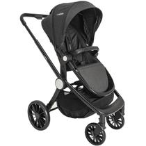 Carrinho de Bebê Kiddo Sunny 3 em 1 Berço Passeio Moisés Travel System Reclinável Leve Compacto Dobrável Para Viagem 0 a 15 Kg Preto 5236AMP
