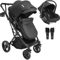 Carrinho de Bebe Kiddo Vox II Bebe Conforto Colinho Preto Carrinho de Bebe Kiddo Vox II Bebe Conforto Colinho Preto
