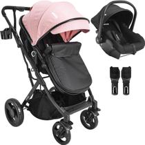 Carrinho de Bebe Kiddo Vox II Bebe Conforto Colinho Rosa Carrinho de Bebe Kiddo Vox II Bebe Conforto Colinho Rosa