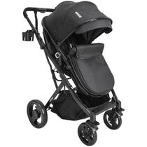 Carrinho de Bebe Kiddo Vox II Preto Berço Passeio Moises