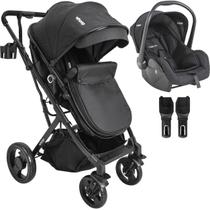 Carrinho de Bebe Kiddo Vox II Travel System Bebe Conforto Preto Carrinho de Bebe Kiddo Vox II Travel System Bebe Conforto Preto