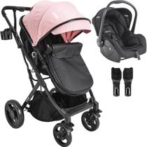 Carrinho de Bebe Kiddo Vox II Travel System Bebe Conforto Rosa Carrinho de Bebe Kiddo Vox II Travel System Bebe Conforto Rosa