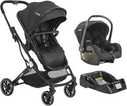 Carrinho de Bebê Kiddo Zig Zag com Bebê Conforto e Base casulo click