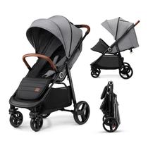 Carrinho de Bebê kk Kinderkraft Grande Plus Dobrável Reclinável Cinza Carrinho de Bebê kk Kinderkraft Grande Plus Dobrável Reclinável Cinza