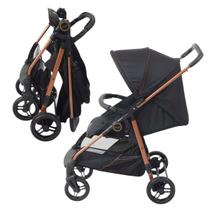 Carrinho de Bebê Lui Burigotto Preto Cobre 0 à 15 kg Carrinho de Bebê Lui Burigotto Preto Cobre 0 à 15 kg