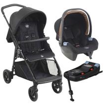 Carrinho De Bebê Lui Grafite Bebê Conforto E Base Isofix - Burigotto