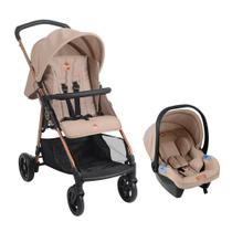 Carrinho de Bebê Lui Mon Amour Travel System até 15Kg + Bebê Conforto Materna até 13Kg Bege Burigotto