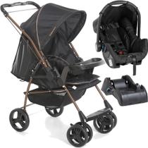 Carrinho de Bebe Milano Cobre + Bebe Conforto Grid + Base Galzerano