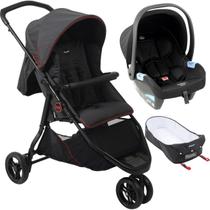 Carrinho de Bebe Moises Bebe Conforto Preto Burigotto CR3 22 Gray Red
