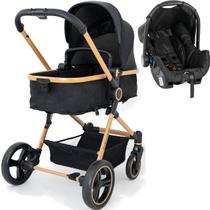 Carrinho de Bebe Moises com Bebe Conforto Galzerano Ivy Gold