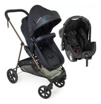 Carrinho de bebe moises napoli duo preto cobre + bebe conforto grid - galzerano