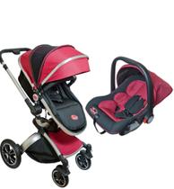 Carrinho de Bebê Multifuncional + Bebê Conforto Giro 360º - Dardara