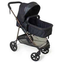 Carrinho de Bebê Napoli 1445 15Kg Preto/Cobre Galzerano