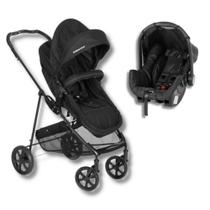 Carrinho de bebe napoli duo preto + bebe conforto grid - galzerano