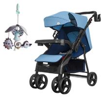 Carrinho De Bebê Nivo Azul com Mini Móbile Pack & Go Magical