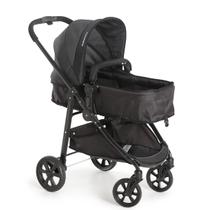 Carrinho de Bebê Olympus Moisés Passeio 3 em 1 Preto Travel System Galzerano