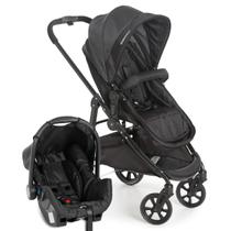 Carrinho de Bebê Olympus Moisés Passeio 3 em 1 Preto Travel System Galzerano