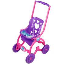 Carrinho de Bebê para Bonecas Brinquedo de Empurrar Rosa