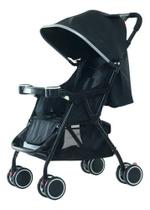 Carrinho De Bebê Para Passeio 20kg Recém Nascido Acolchoado Cor Preto Chassi N a