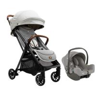 Carrinho de Bebê Parcel Cinza Oyster e Bebê Conforto I-Snug Pebble - Joie