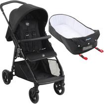 Carrinho de Bebe Passeio com Ninho Moises Burigotto Lui Grafite Carrinho de Bebe Passeio com Ninho Moises Burigotto Lui Grafite