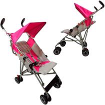 Carrinho de Bebê Passeio Estilo Guarda Chuva Compacto Turim Rosa - Baby Style