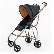 Carrinho de Bebê Passeio Galzerano Capri de 6 Meses até 15kg Preto e Caramelo