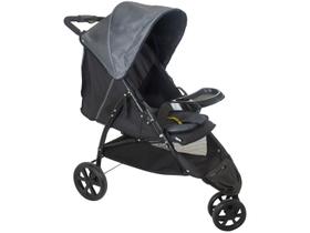 Carrinho de Bebe Passeio Galzerano Cross Cinza Preto 3 Rodas