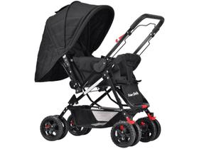 Carrinho de Bebê Passeio Prime Baby Berço Preto Rover com Alça Reversível Encosto Reclinável Capota com Visor Até 15kg Carrinho de Bebê Passeio Prime Baby Berço Preto Rover com Alça Reversível Encosto Reclinável Capota com Visor Até 15kg