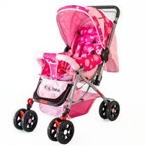 Carrinho De Bebê Passeio Vira Berço Com Alça Frente E Trás Com Bolso e Porta Treco