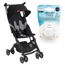 Carrinho de Bebê Pockit+ e Chupeta Ultra Air Branca (6-18m)