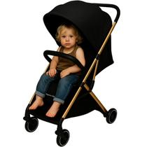 Carrinho de Bebê Premium Baby Zurich Black Gold Couro Preto Carrinho de Bebê Premium Baby Zurich Black Gold Couro Preto