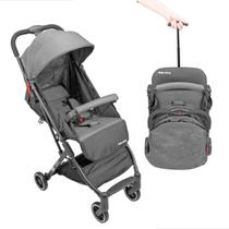 Carrinho de Bebê Premium Bag Prime Baby com Encosto Reclinável Cinto 5 Pontos Alça de Transporte Até 15kg Preto